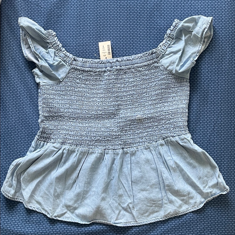 Aeropostale Off Shoulder Denim Top NWT